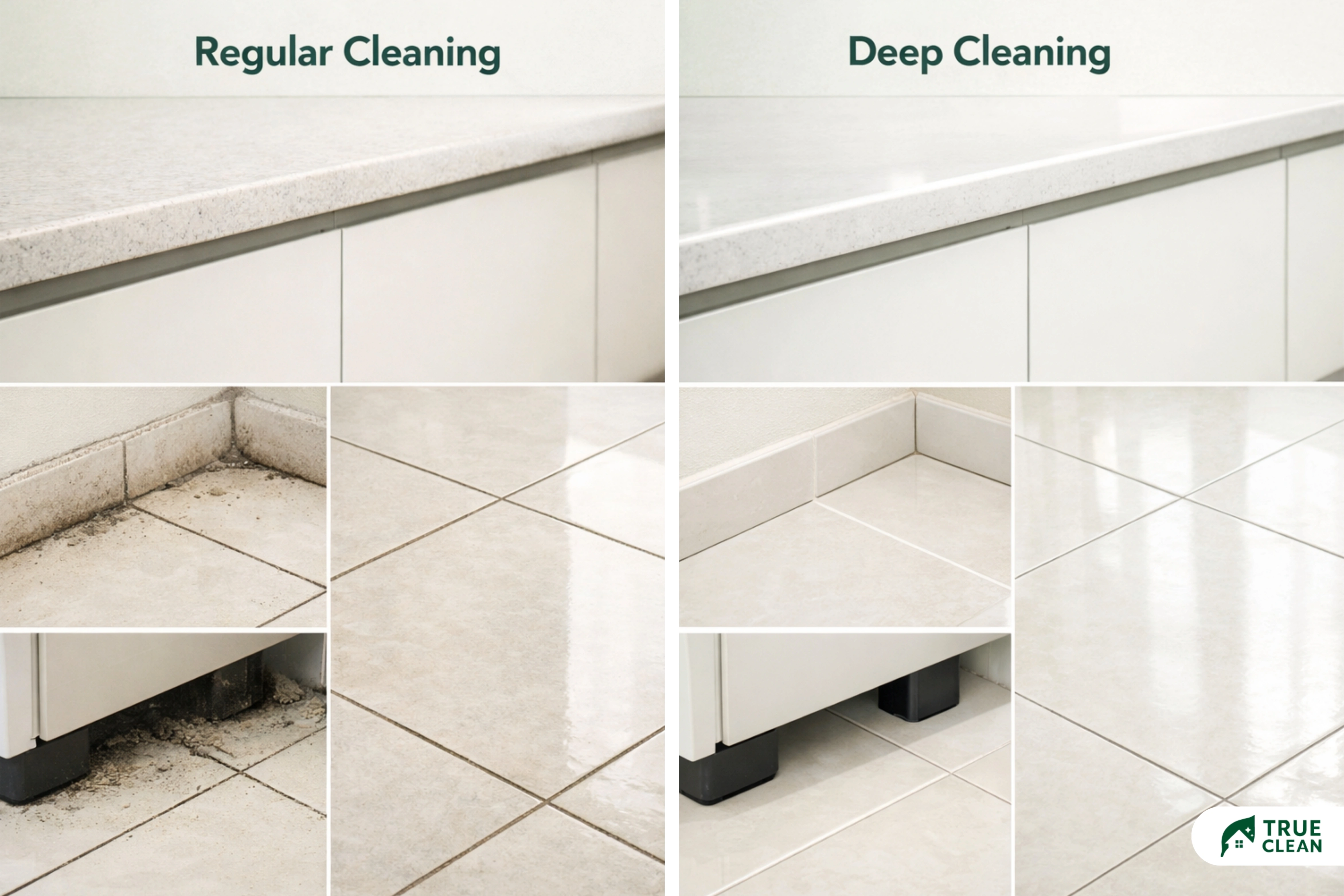 Deep Cleaning Services vs Regular Cleaning | True Clean