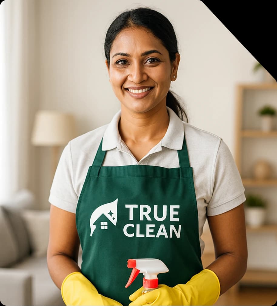 Happy cleaner