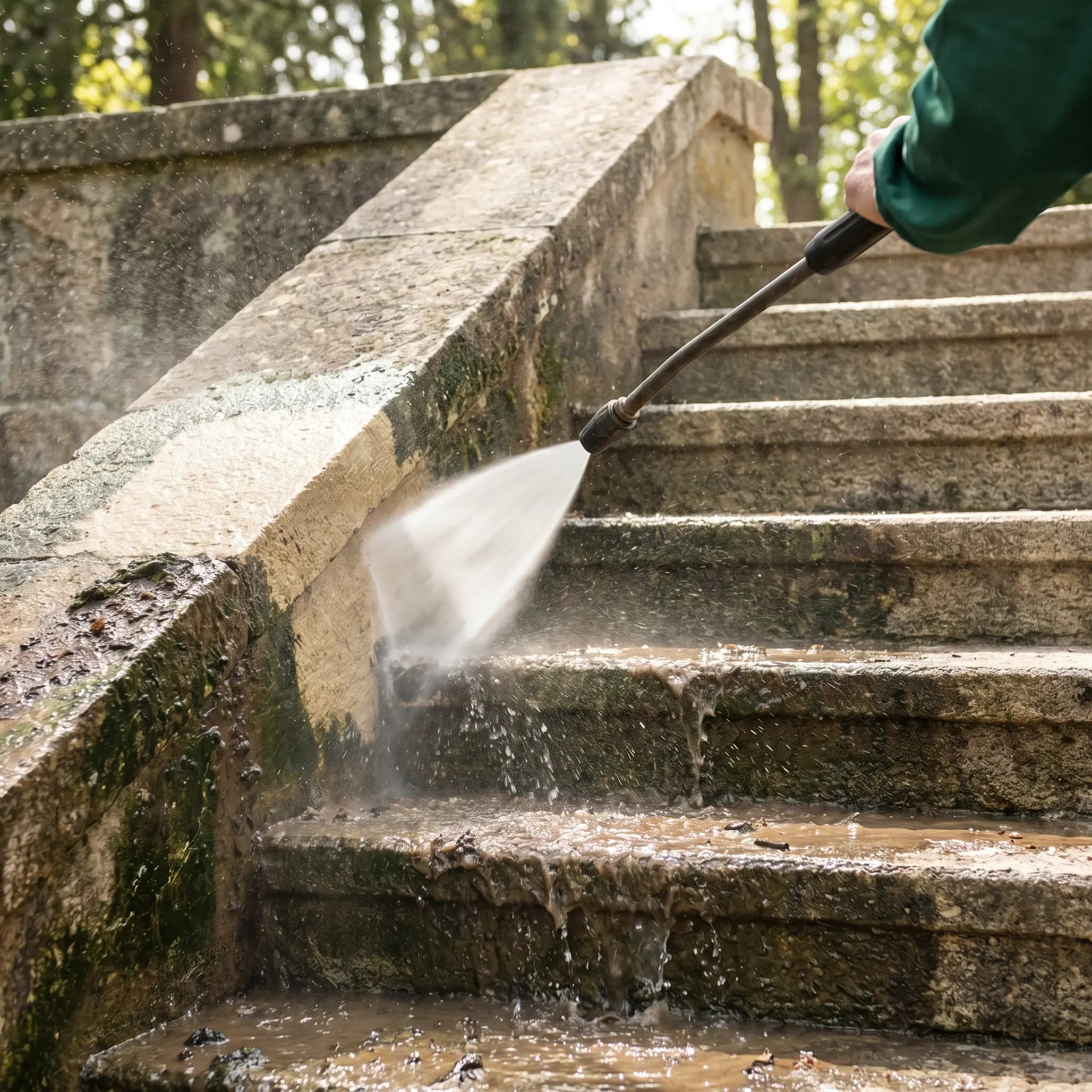 outdoor steps staircase pressure washing Vadodara TrueClean home