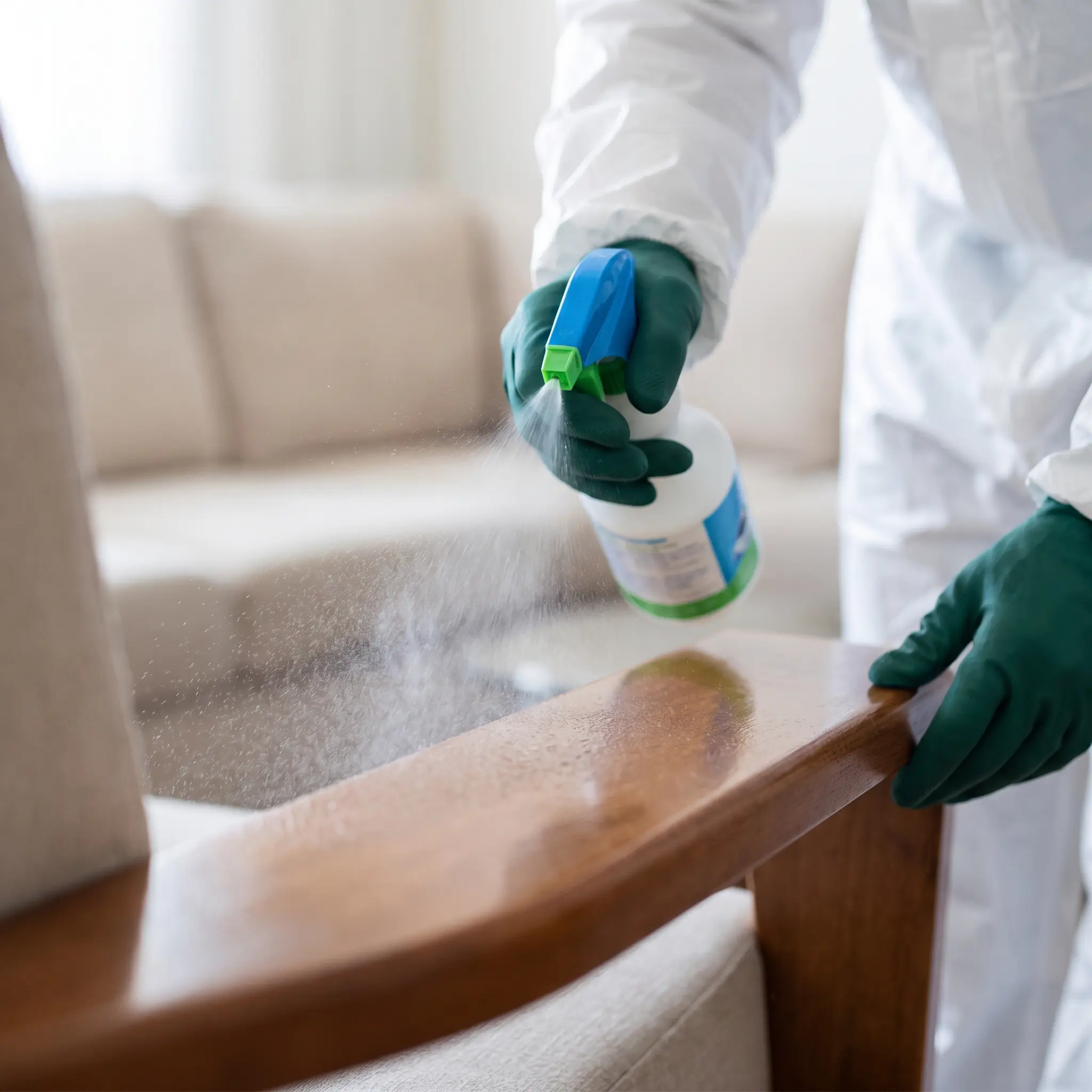 living area bedroom disinfection sanitization Vadodara TrueClean