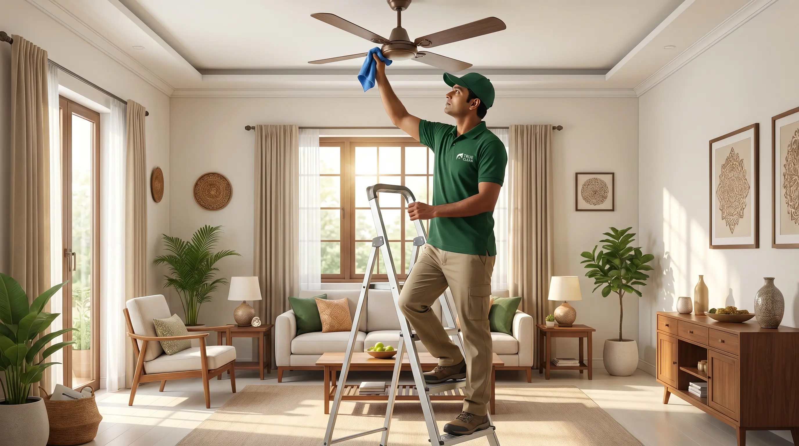 ceiling fan cleaning service in Vadodara by TrueClean